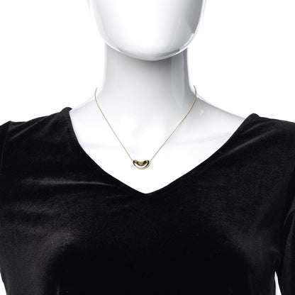 Tiffany 18K Yellow Gold 18mm Elsa Peretti Bean Pendant Necklace 2 of 6