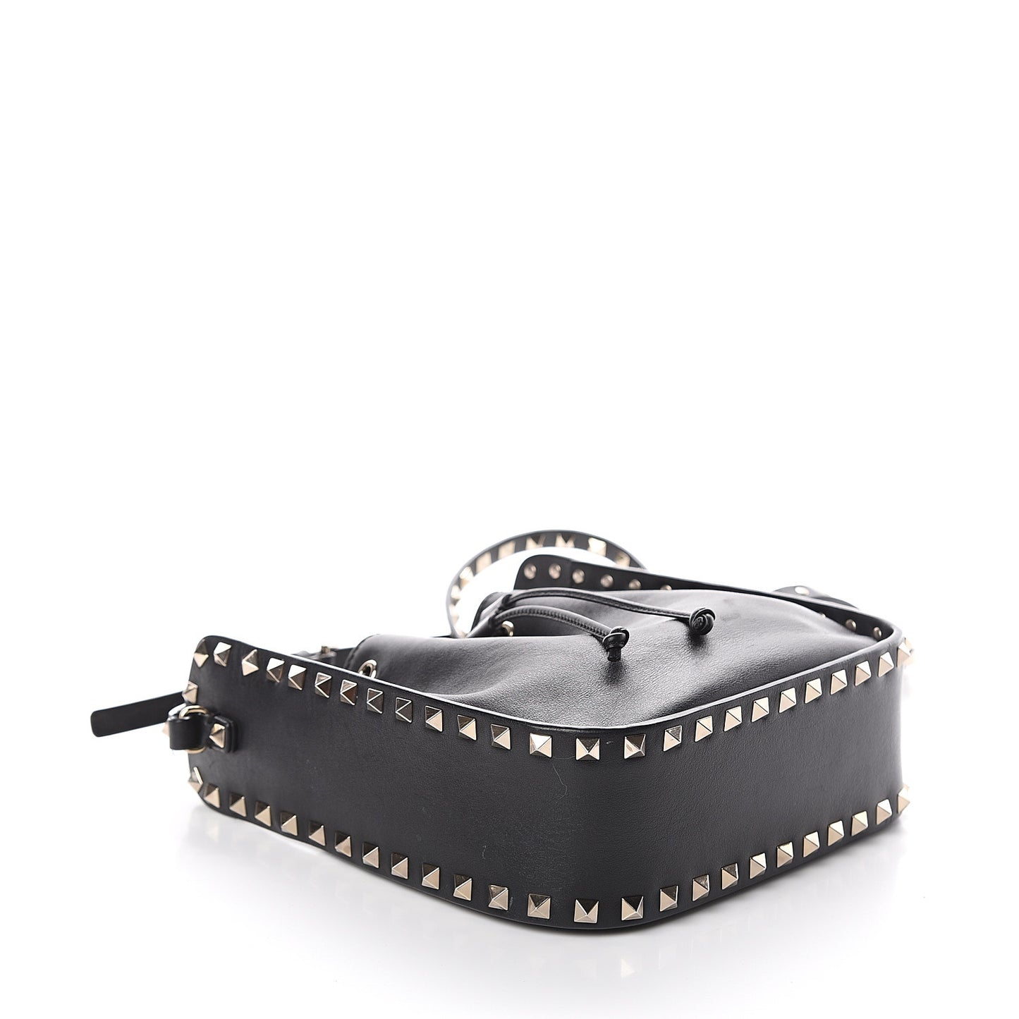 Vitello Rockstud Bucket Bag Black