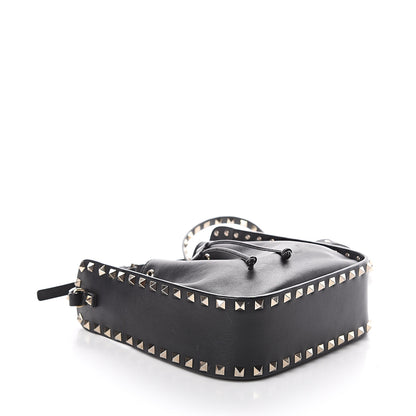 Valentino Garavani Vitello Rockstud Bucket Bag Black 3 of 8