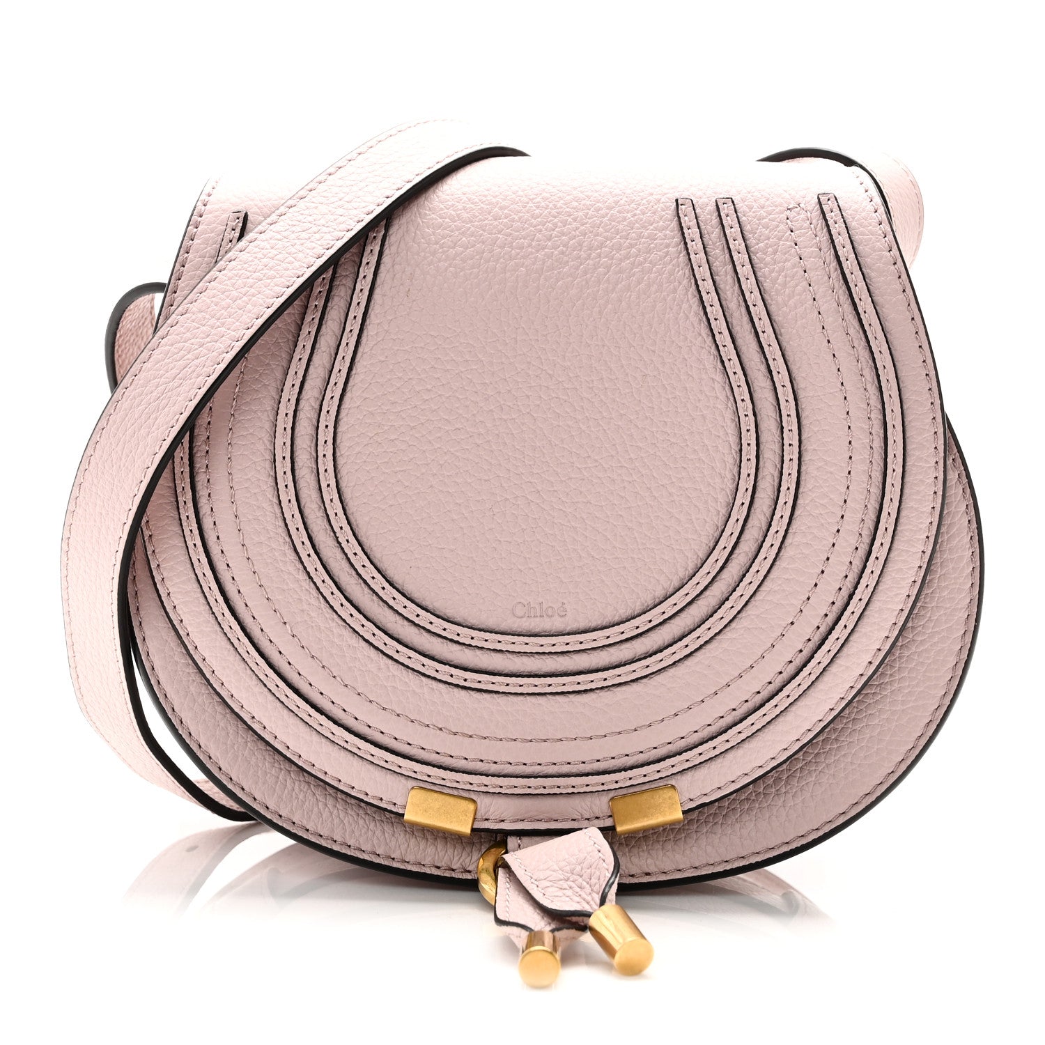Chloe Calfskin Small Marcie Round Crossbody Bag Misty Lavender 1 of 9