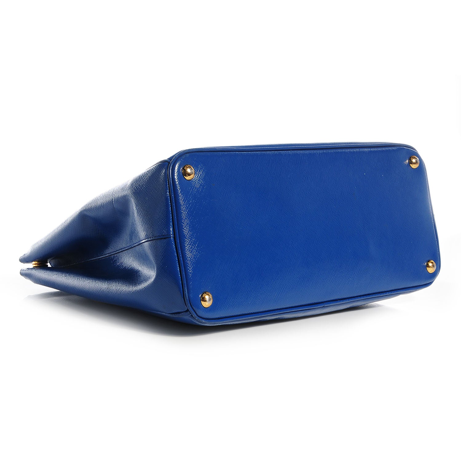 Prada Saffiano Vernice Shopping Tote Azzurro 4 of 11