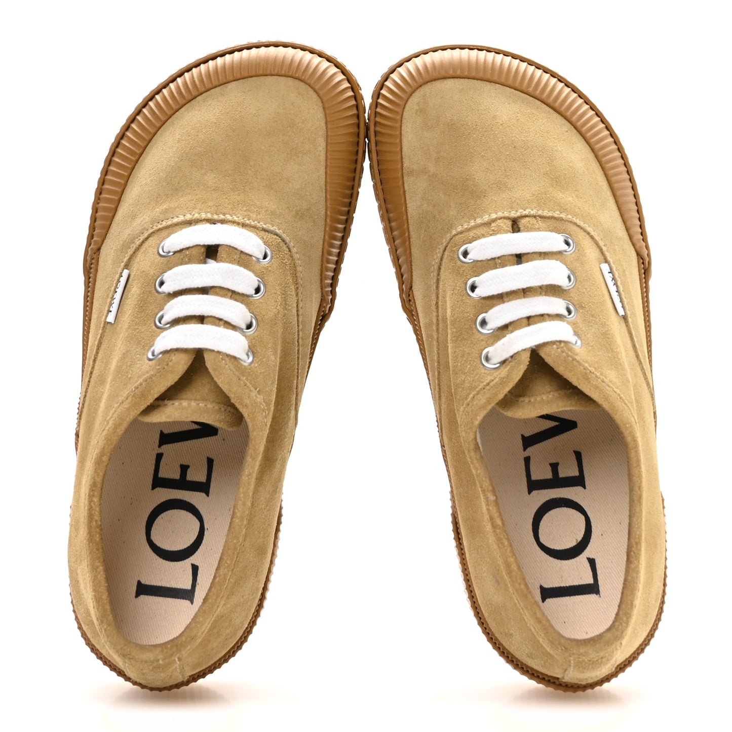 X PAULA's IBIZA Brushed Suede Rubber Terra Vulca Sneakers 39 Gold