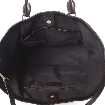 Burberry Haymarket Check Jameson Tote Chocolate 6 of 11