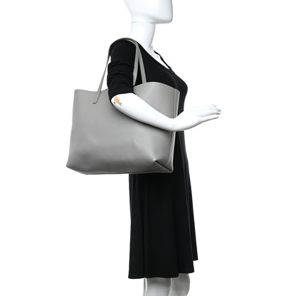 Saint Laurent Calfskin Large Shopping Tote Oyster Grey 3 of 11