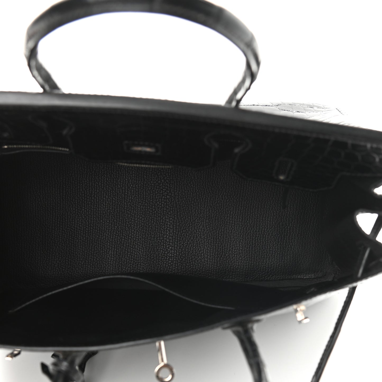 Shiny Niloticus Crocodile Birkin 30 Black