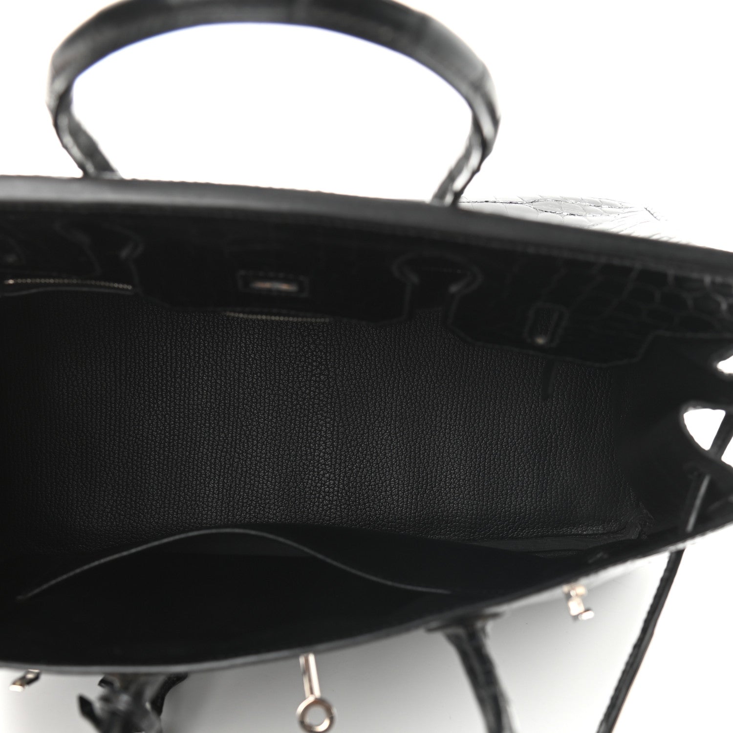 Hermes Shiny Niloticus Crocodile Birkin 30 Black 5 of 10