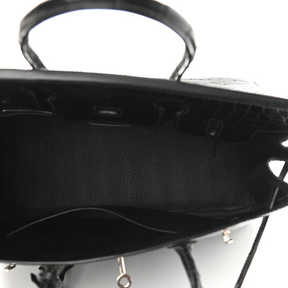 Hermes Shiny Niloticus Crocodile Birkin 30 Black 5 of 10