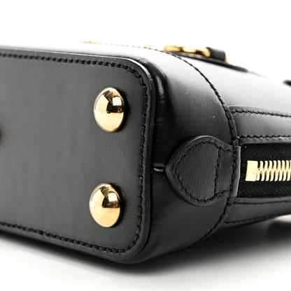 Gucci Boarded Plutone Calfskin Mini Horsebit 1955 Top Handle Bag Black 9 of 9