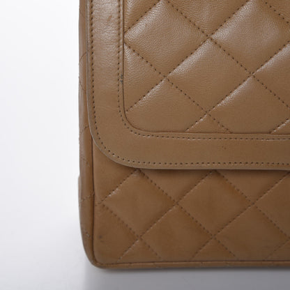 Chanel Lambskin Quilted Medium Single Flap Beige 21 of 22