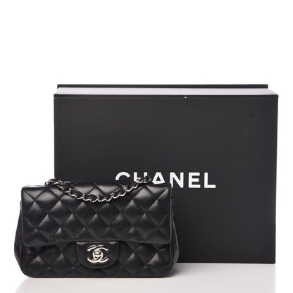 Chanel Lambskin Quilted Mini Rectangular Flap Black 9 of 9