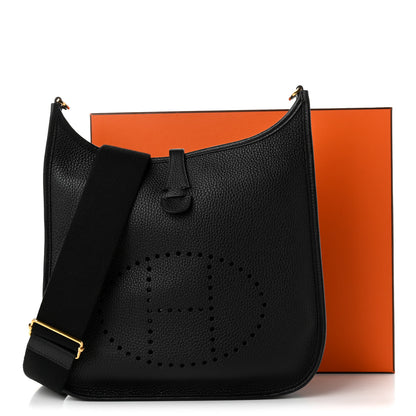 Hermes Taurillon Clemence Evelyne III PM Black 11 of 11
