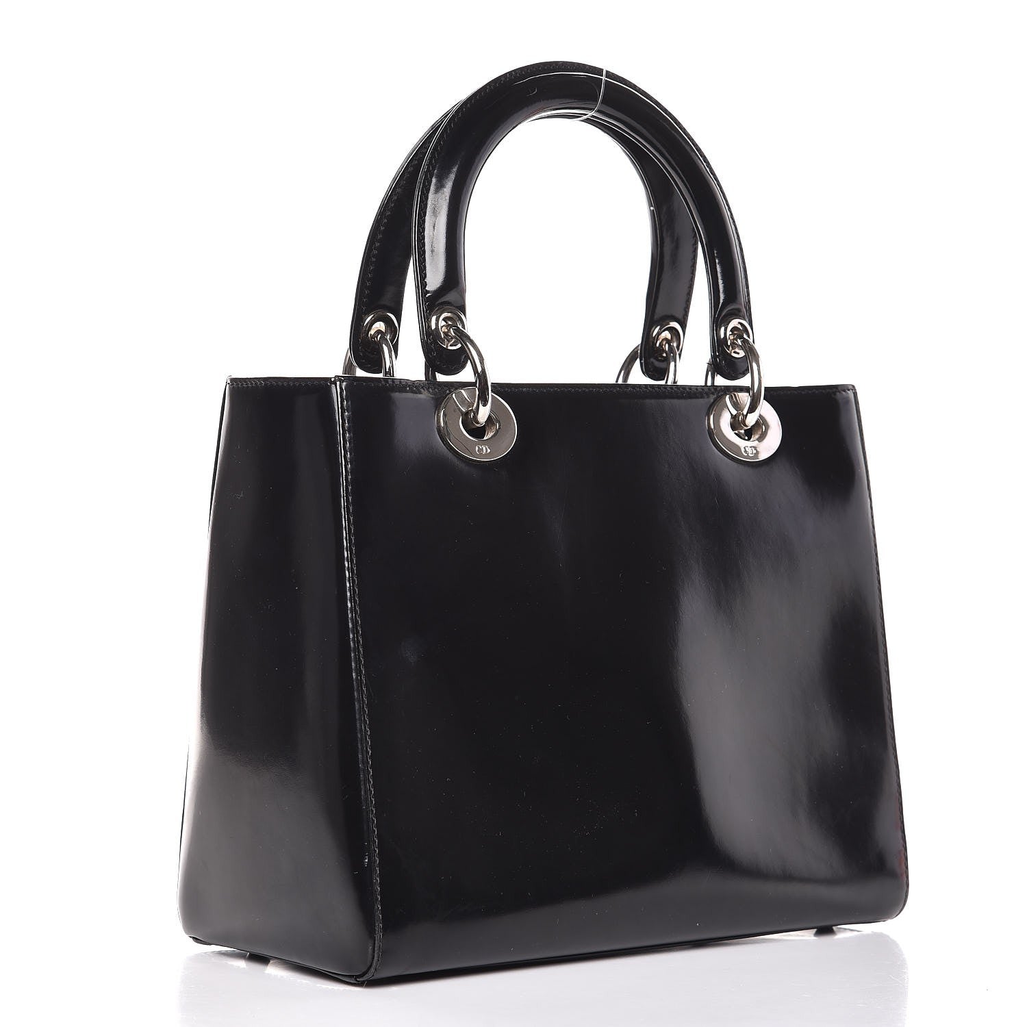 Christian Dior Patent Medium Lady Dior Black 3 of 18