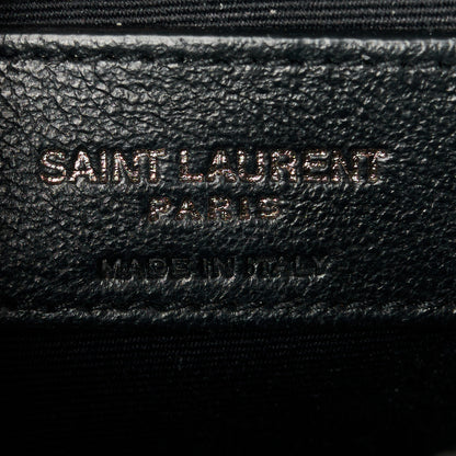 Saint Laurent Calfskin Matelasse Chevron Round Vinyle Camera Bag Black 7 of 11