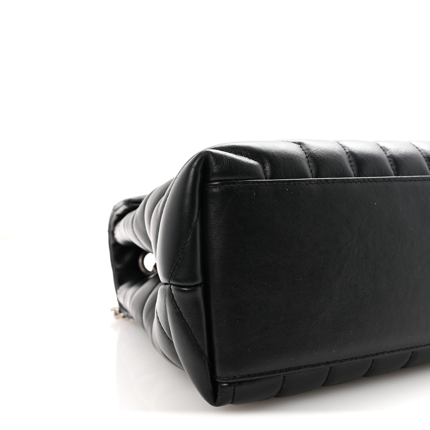 Saint Laurent Calfskin Y Quilted Monogram Medium Loulou Chain Satchel Black 8 of 9