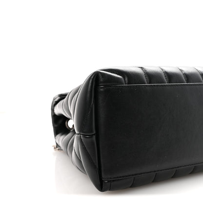 Saint Laurent Calfskin Y Quilted Monogram Medium Loulou Chain Satchel Black 8 of 9