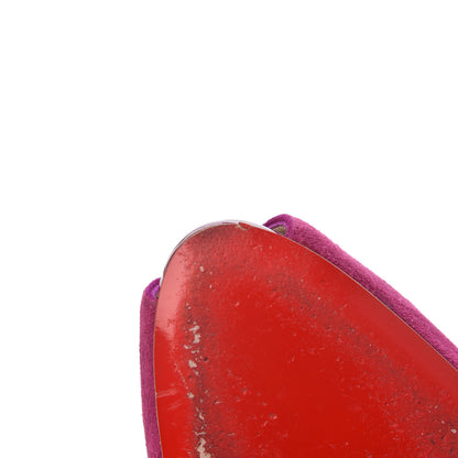 Christian Louboutin Veau Velours Chester Fille 120 Ankle Bootie 38.5 Fuchsia 10 of 15