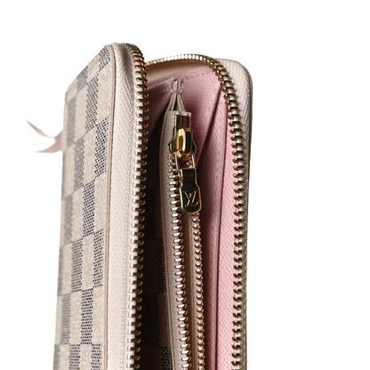 Louis Vuitton Damier Azur Clemence Wallet Rose Ballerine 10 of 10