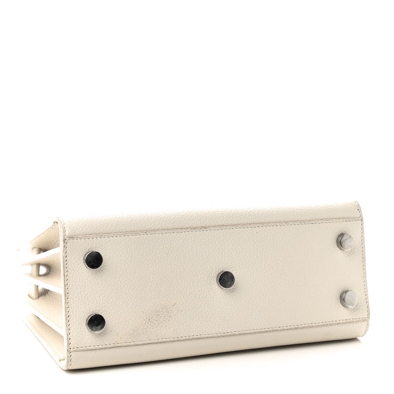 Saint Laurent Grained Calfskin Nano Sac de Jour Dove White 4 of 11