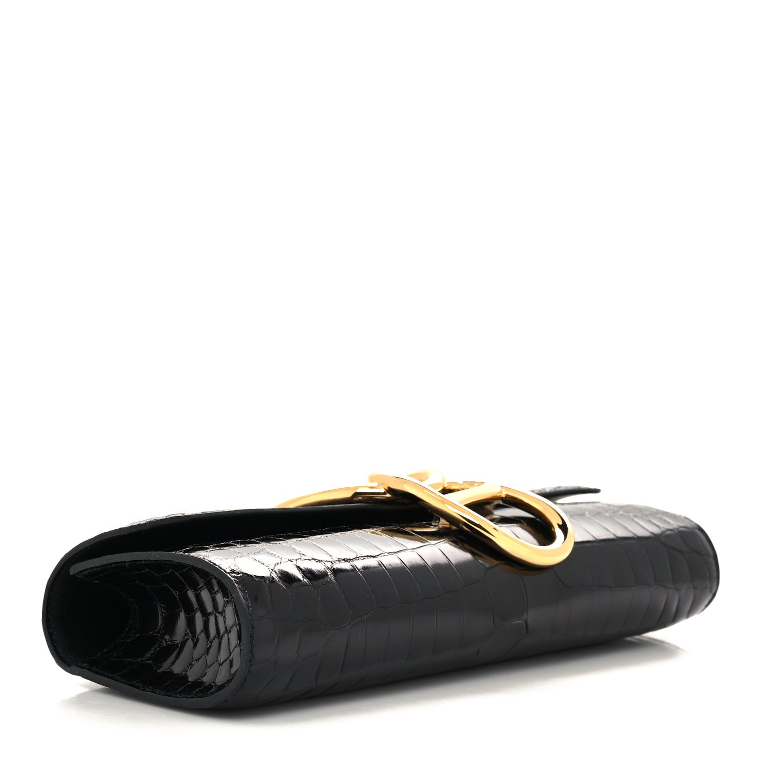 Hermes Shiny Niloticus Crocodile Egee Clutch Black 4 of 12