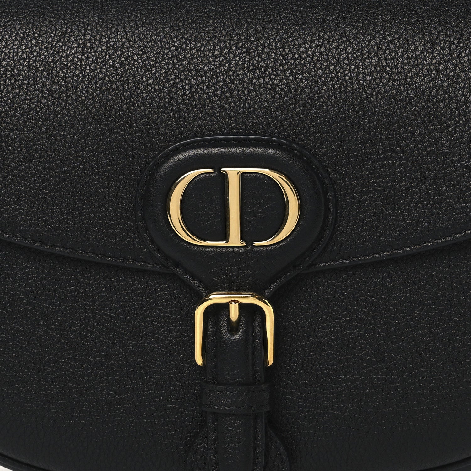 Christian Dior Grained Calfskin Medium Bobby Flap Black 7 of 10