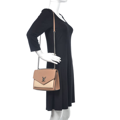 Louis Vuitton Soft Calfskin Mylockme Chain Bag BB Papyrus Creme 2 of 13