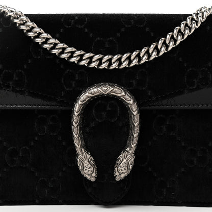 Gucci Velvet GG Monogram Small Dionysus Shoulder Bag Black 8 of 10
