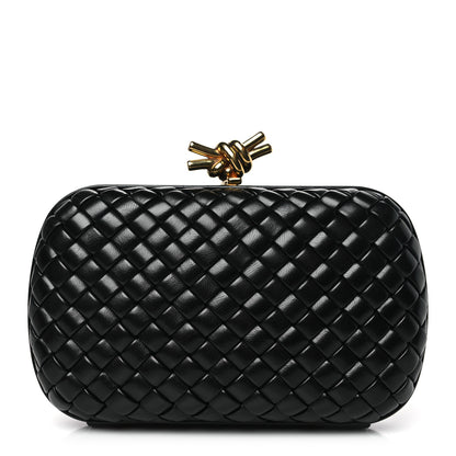 Bottega Veneta Nappa Intrecciato Knot Clutch Black 1 of 8