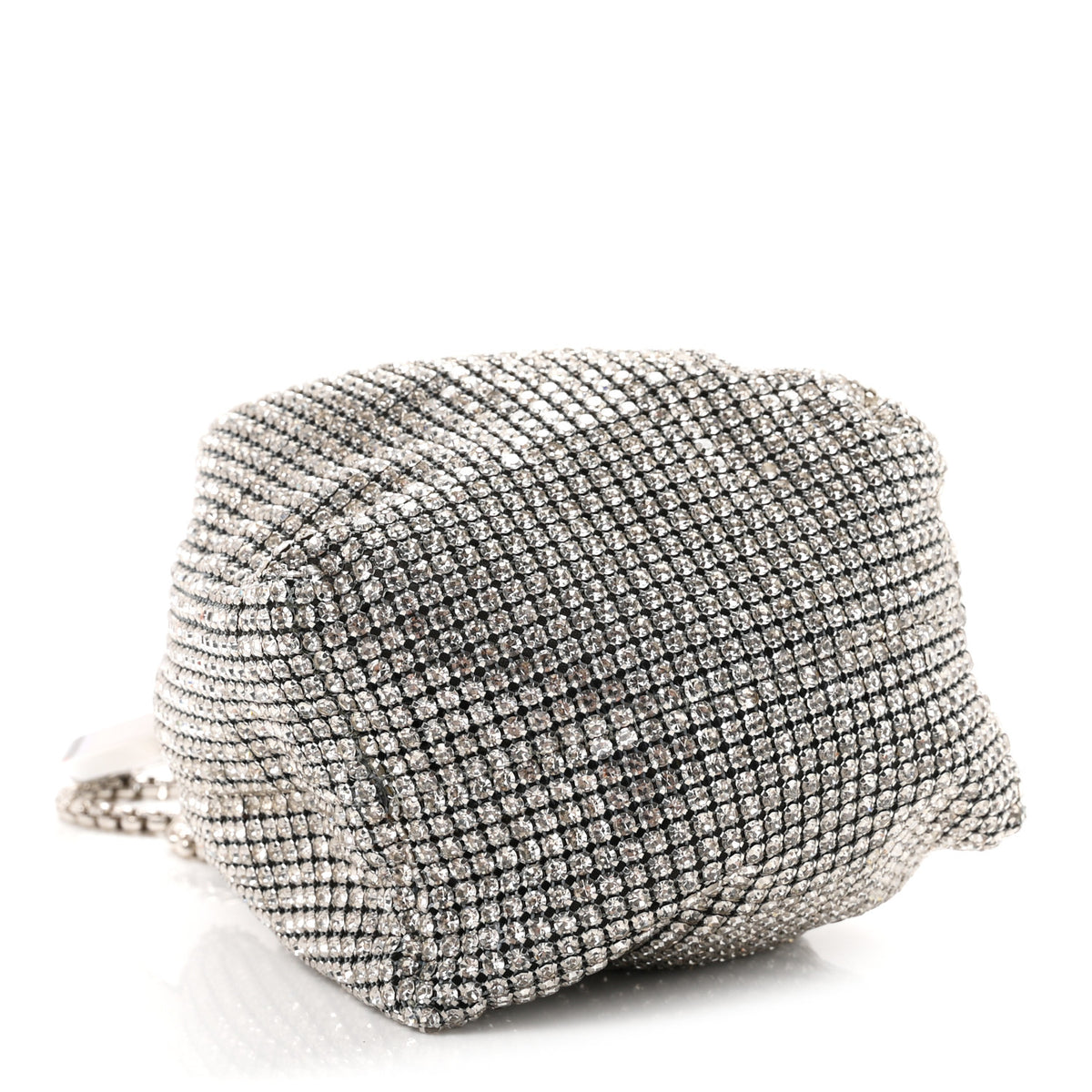 Jimmy Choo Satin Crystal Embellished Micro Bon Bon Bag Silver 4 of 11