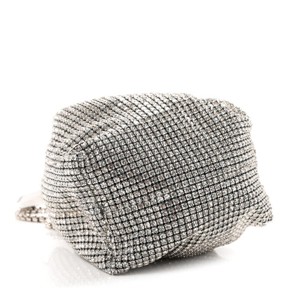 Jimmy Choo Satin Crystal Embellished Micro Bon Bon Bag Silver 4 of 11