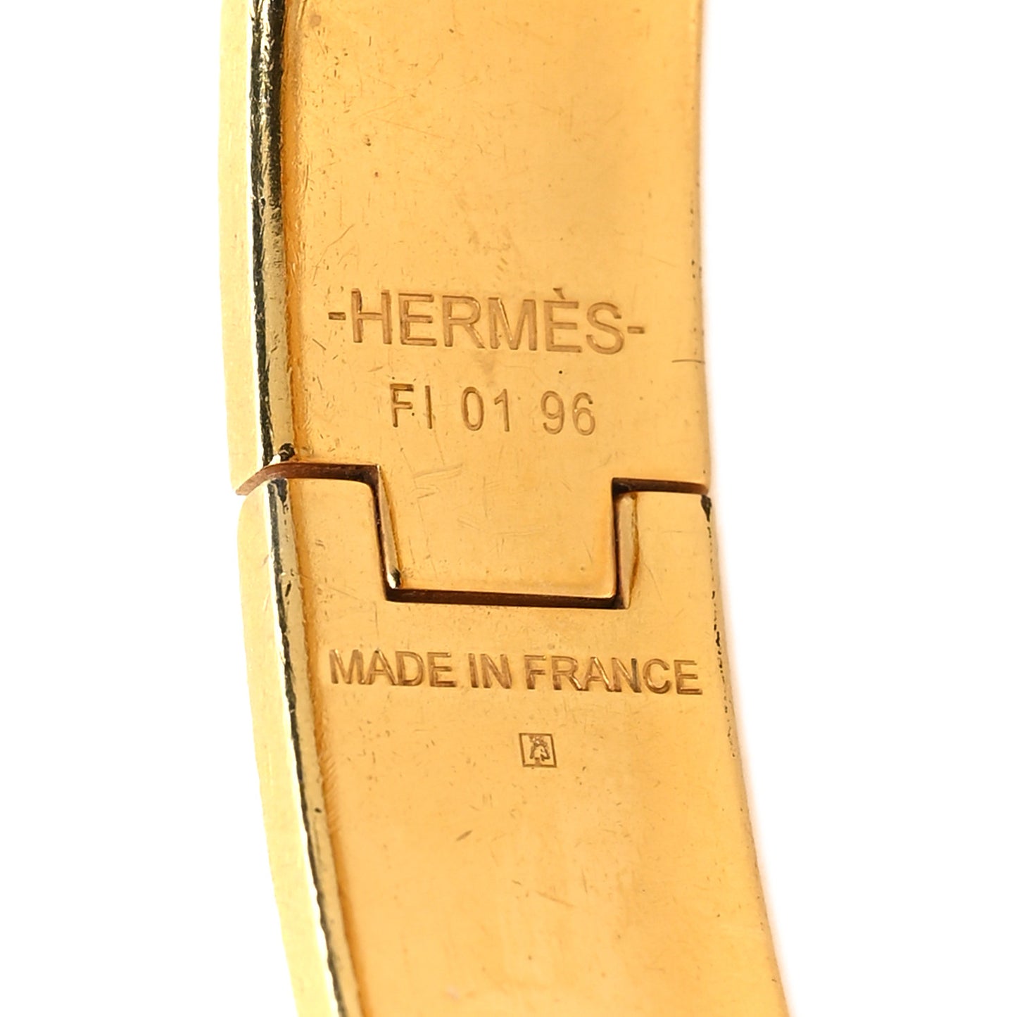 Enamel Narrow Clic Clac H Bracelet PM White