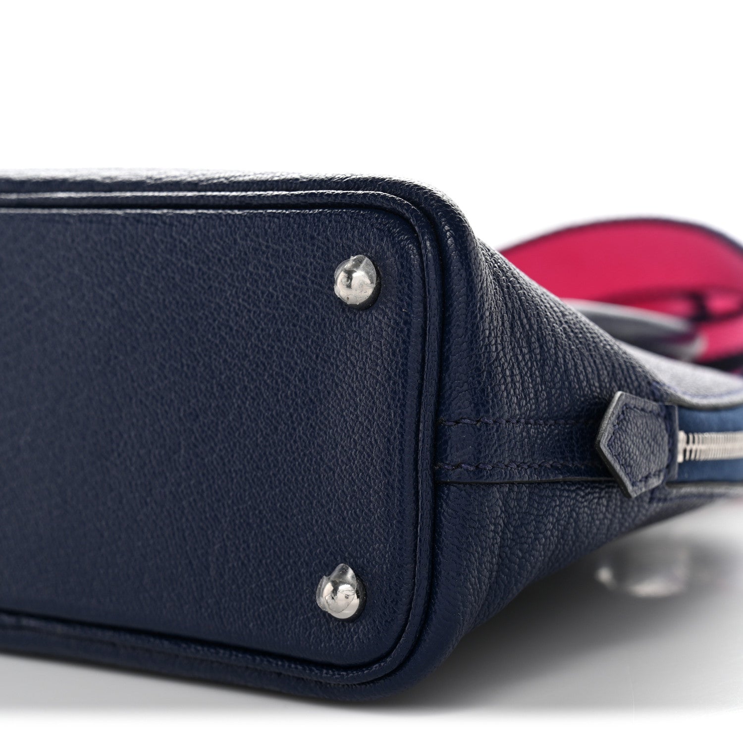 Hermes Chevre Mysore Mini 1923 Bolide Bleu Saphir Rose Shocking 9 of 9