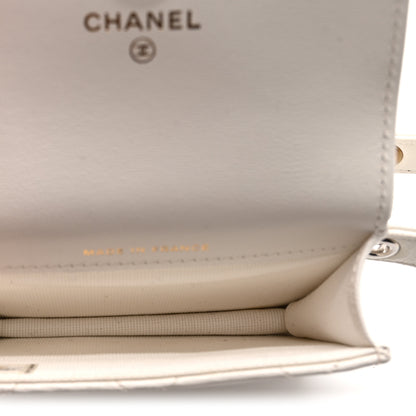 Chanel Goatskin Quilted Punk Essentials Chain Mini Flap Belt Bag White 5 of 12