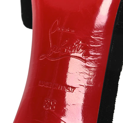Christian Louboutin Satin Crystal Pensamoi 120 Pumps 38 Black 8 of 13