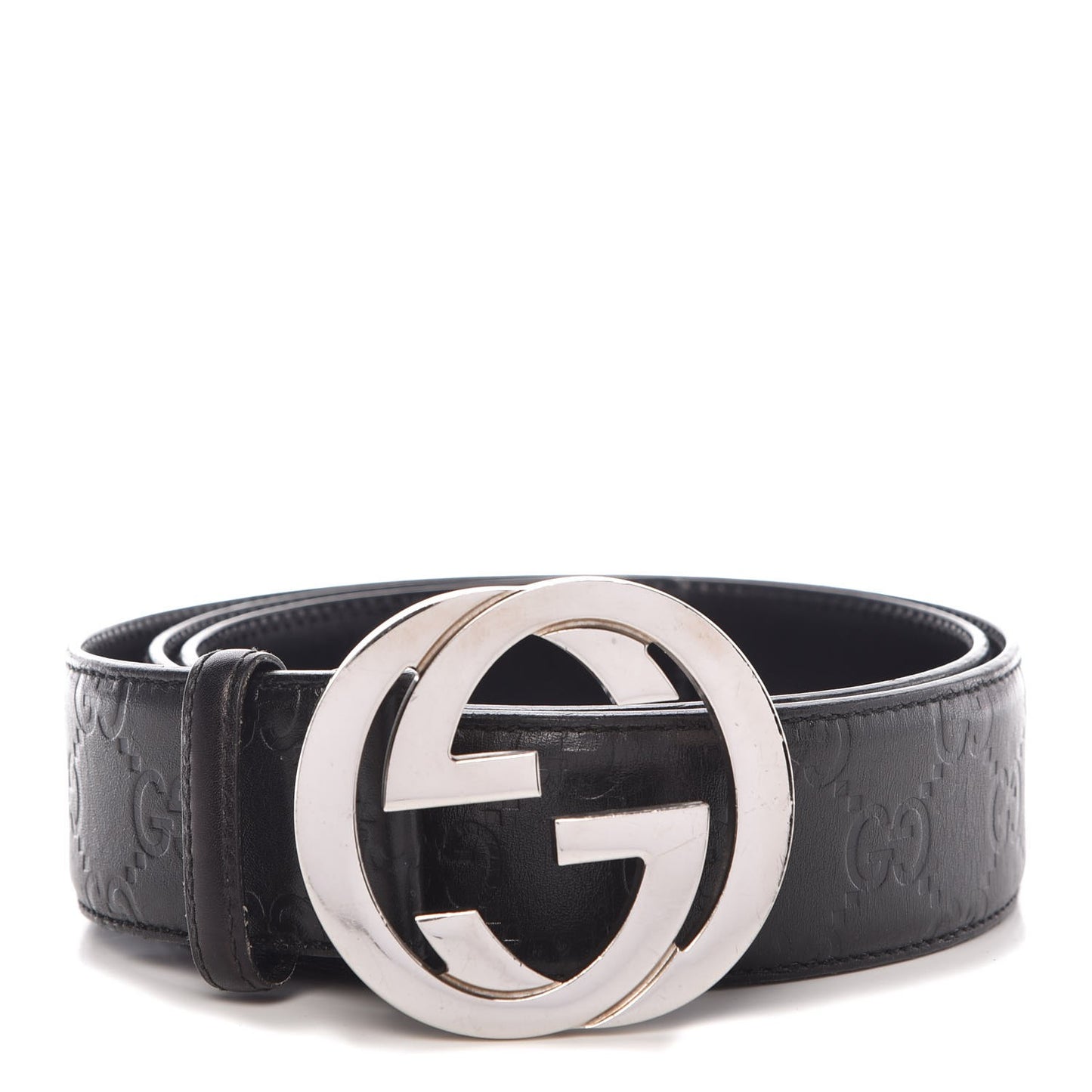 Guccissima Interlocking G Belt 90 36 Black