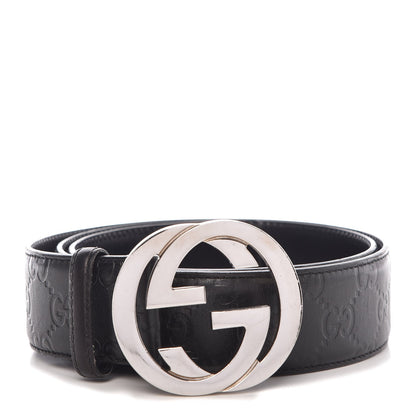 Gucci Guccissima Interlocking G Belt 90 36 Black 1 of 7