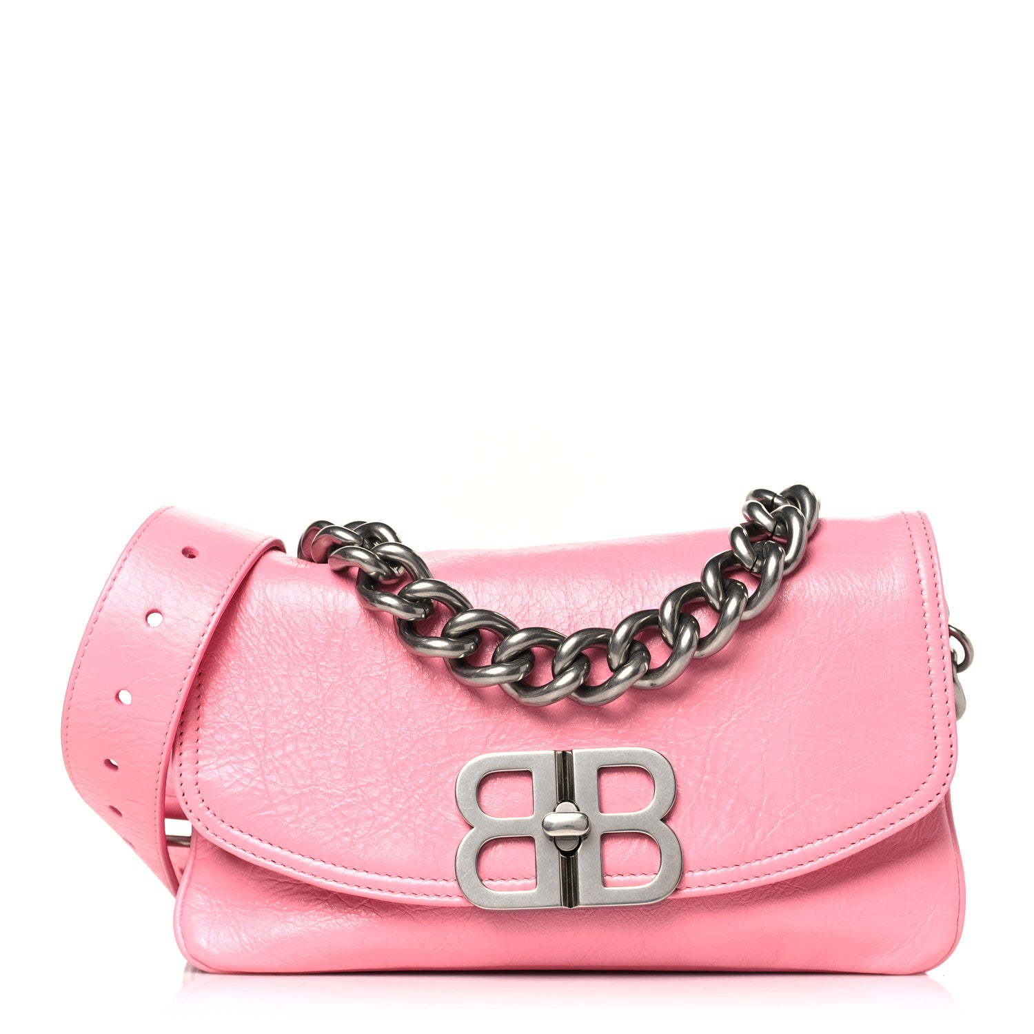Balenciaga Peach Calfskin Small BB Soft Flap Bag Sweet Pink 1 of 9
