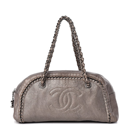 Chanel Smooth Calfskin Medium Luxe Ligne Bowler Pewter 1 of 10