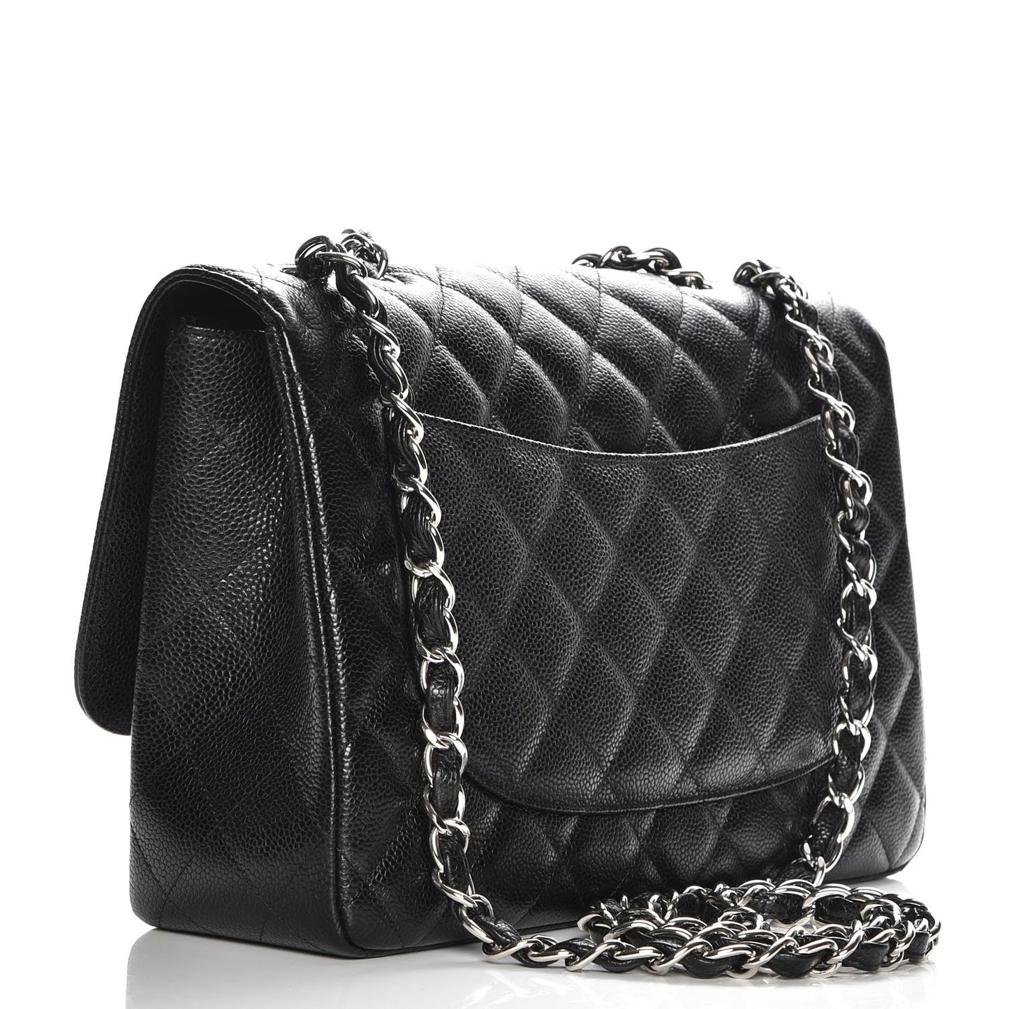 Caviar Quilted Jumbo Single Flap Black