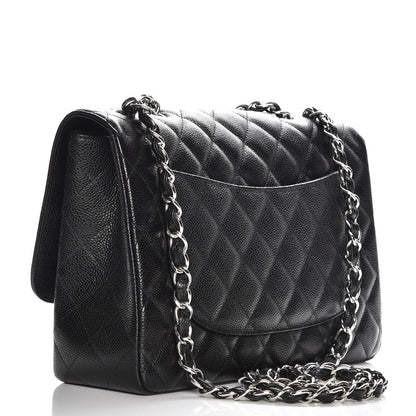 Chanel Caviar Quilted Jumbo Single Flap Black 3 of 8