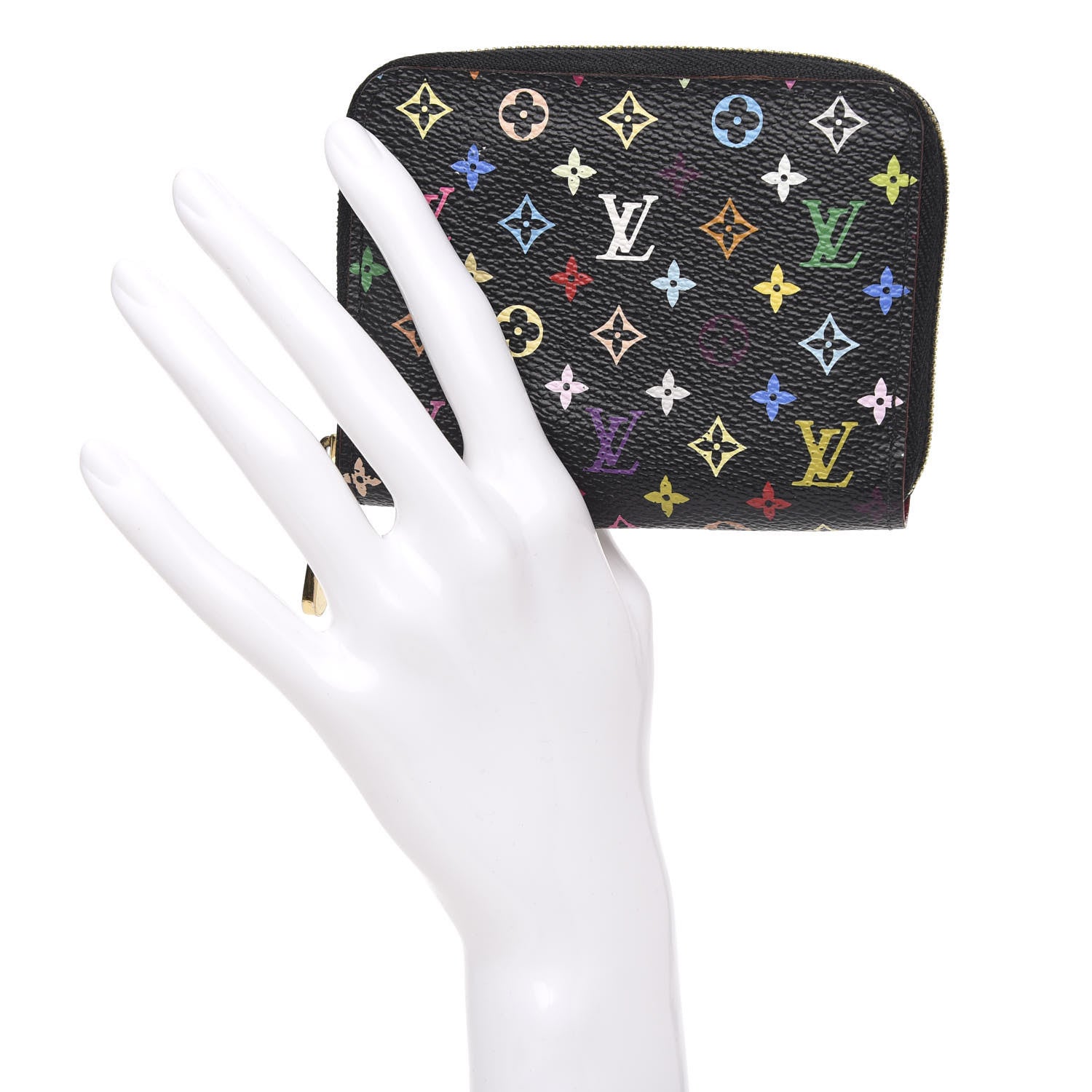 Louis Vuitton Monogram Multicolor Zippy Coin Purse Black Grenade 2 of 8