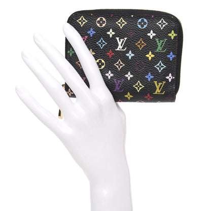 Louis Vuitton Monogram Multicolor Zippy Coin Purse Black Grenade 2 of 8