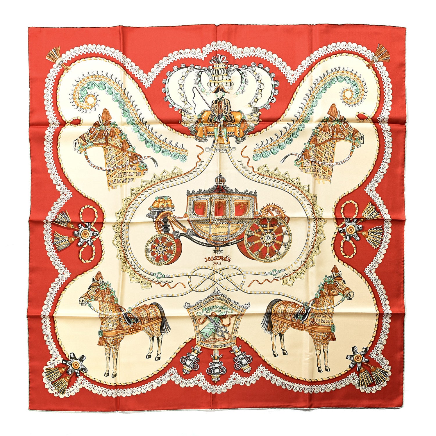 Hermes Silk Paperoles Scarf 90 1 of 4