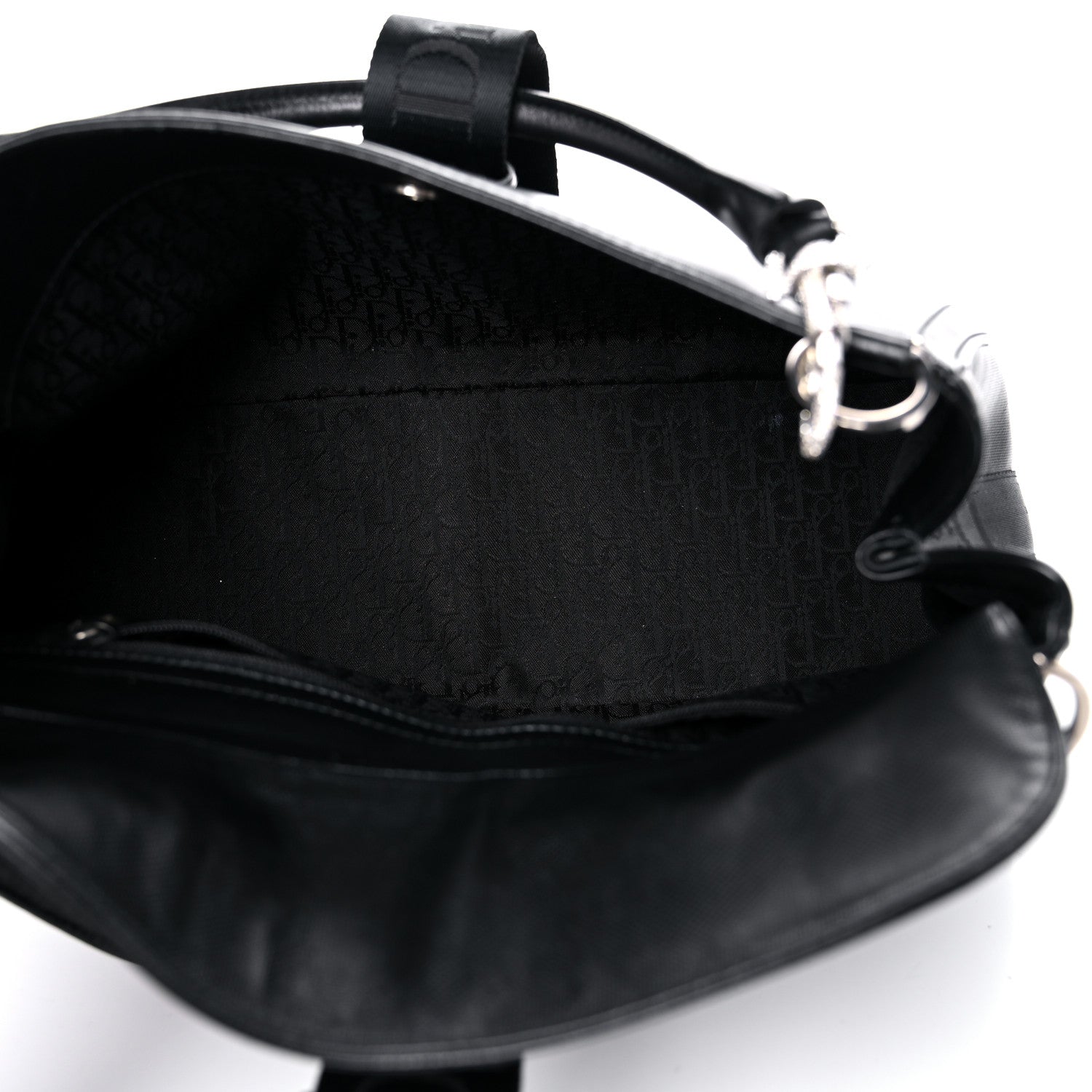 Christian Dior Coated Canvas Crystal Hardcore Shoulder Bag Black 5 of 14