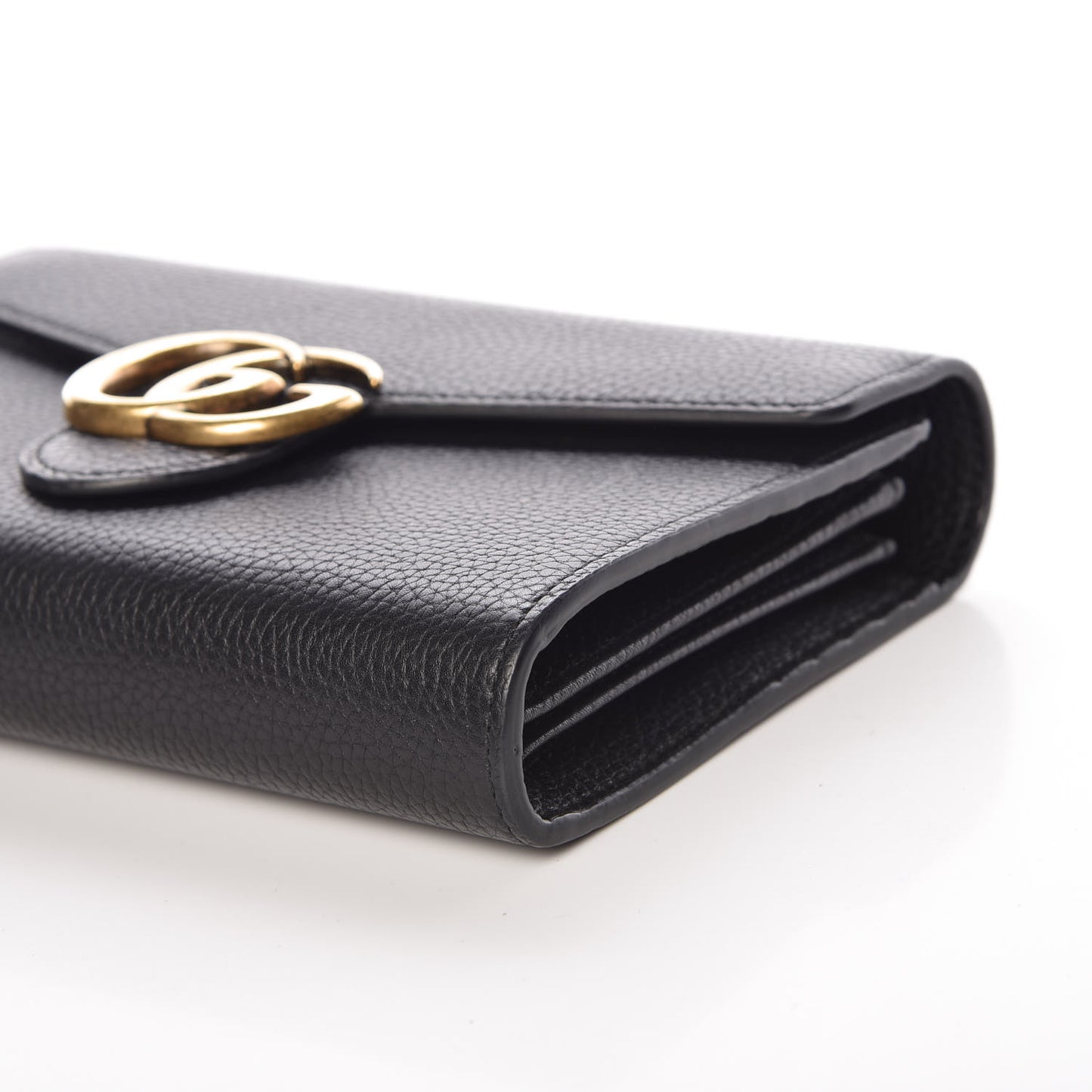 Calfskin GG Marmont Chain Wallet Black