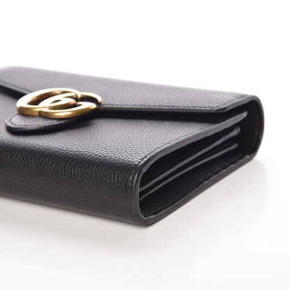 Gucci Calfskin GG Marmont Chain Wallet Black 9 of 10