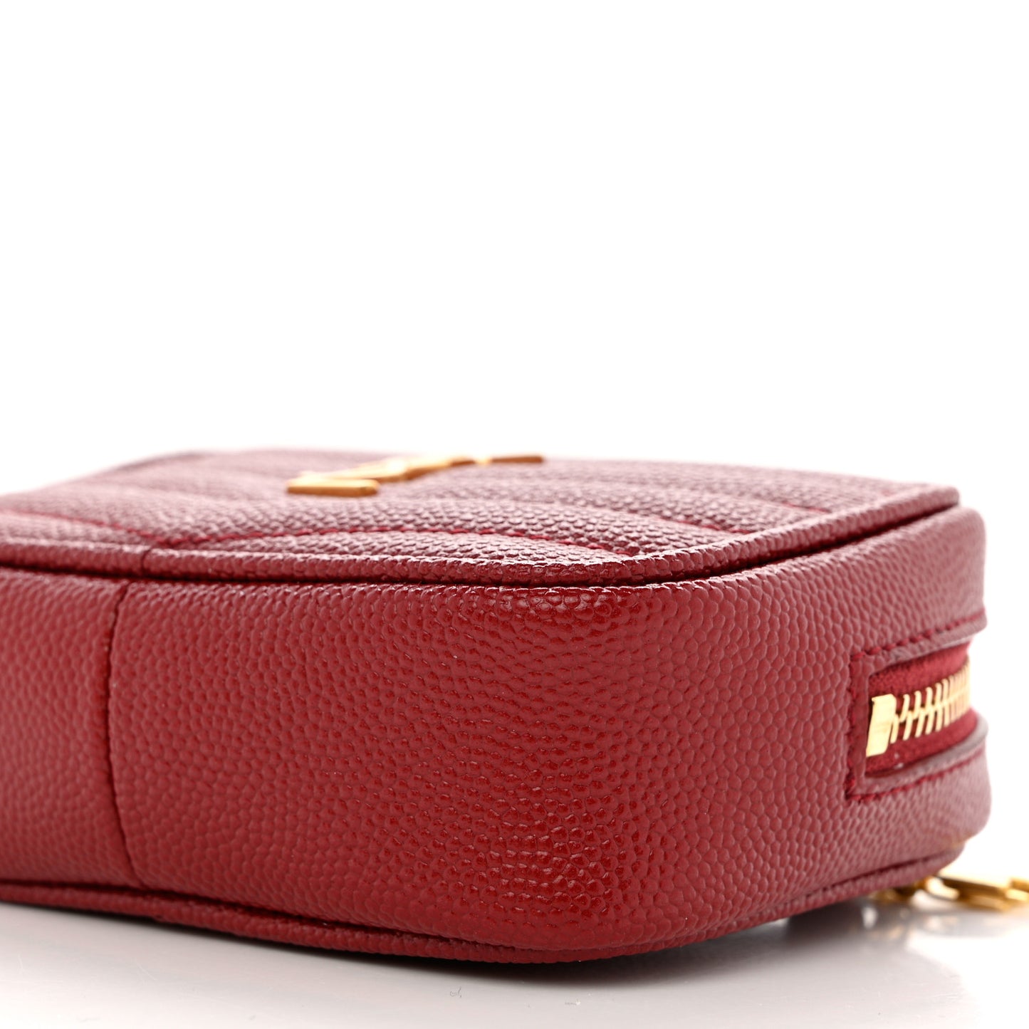Grain De Poudre Matelasse Monogram Baby Lou Camera Bag Eros Red