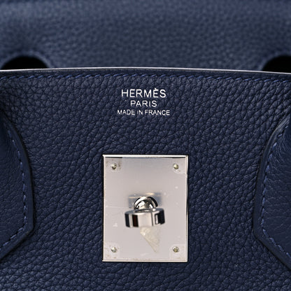 Hermes Togo Swift Officier Birkin 30 Bleu Nuit Vert Cypress 6 of 9