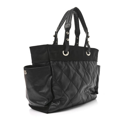 Chanel Coated Canvas Large Paris Biarritz Tote Black 4 of 11