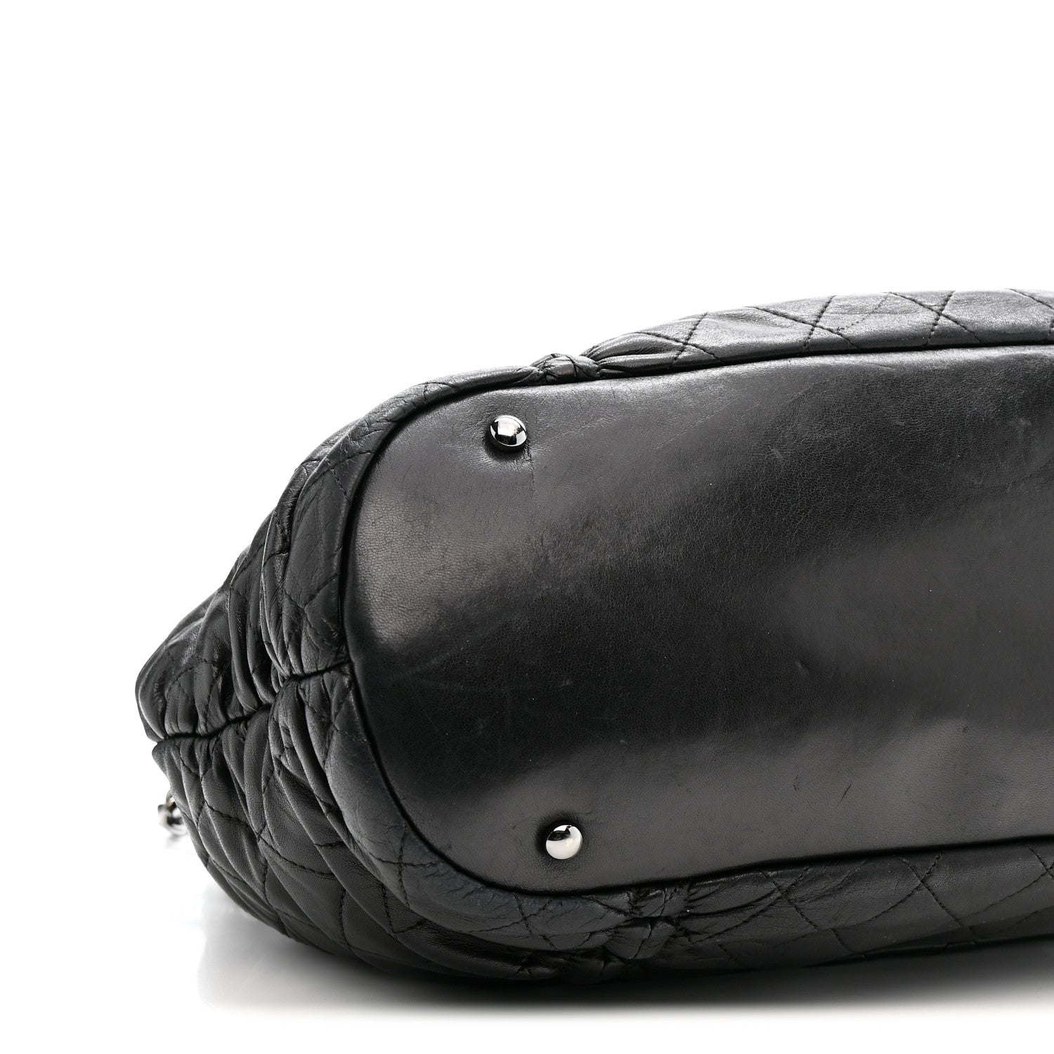 Chanel Lambskin Quilted Sharpei Frame Tote Black 9 of 16