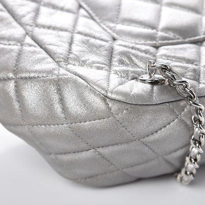 Chanel Metallic Lambskin Quilted Large In Seoul Backpack Silver 9 of 11
